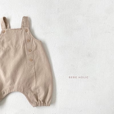 韓系簡約四釦吊帶褲10