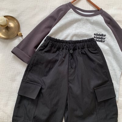 男寶帥氣縮口工裝褲(無刷毛)16