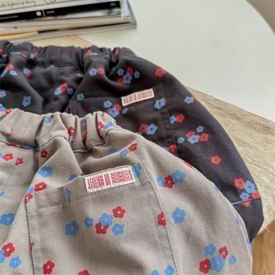 韓系法鬥刺繡花朵長褲7