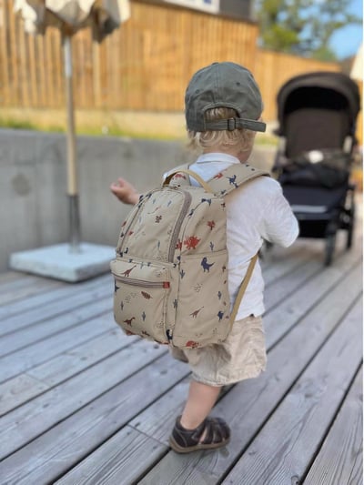 斜背開口PU防水幼稚園後背包2