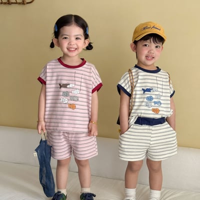 六隻小魚條紋套裝2