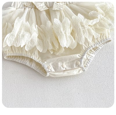 小氣質木耳立領吊帶包屁衣10