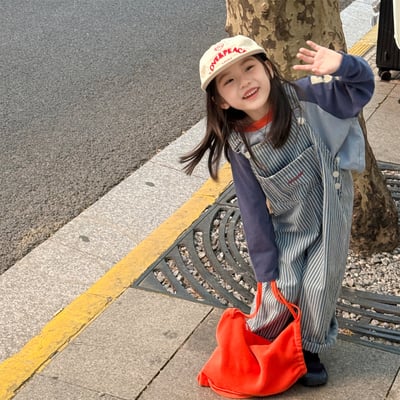 韓系工裝吊帶褲10