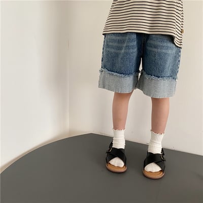 推 ♡ 韓系復古拼色牛仔褲12