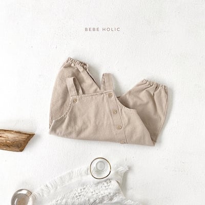 韓系簡約四釦吊帶褲9