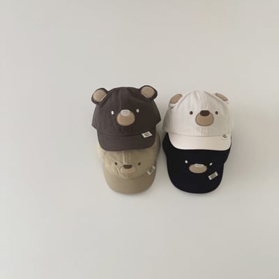 熱銷~韓系小熊表情鴨舌帽1