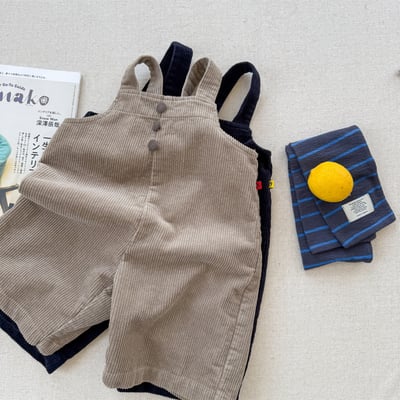 推 ♡ 韓系冬季條絨吊帶褲4