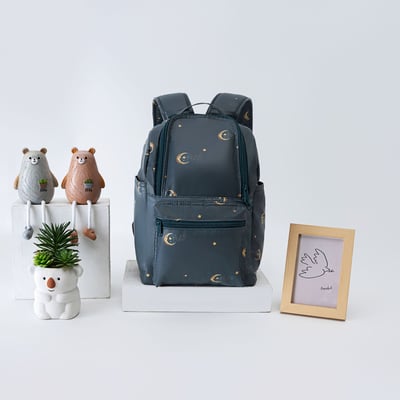 斜背開口PU防水幼稚園後背包9