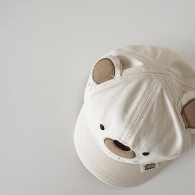 熱銷~韓系小熊表情鴨舌帽3