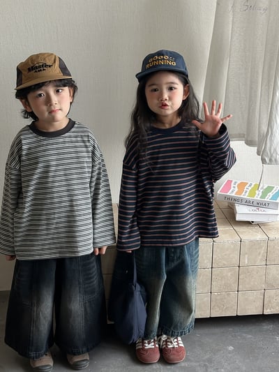 經典簡約條紋長袖薄上衣2