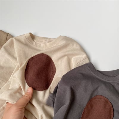 韓系薄款圓點補丁T4