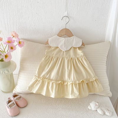 可愛花邊領小刺繡蛋糕洋裝2