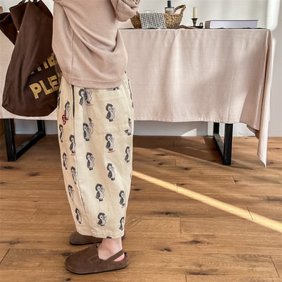推 ♡ 韓系滿版企鵝長褲6