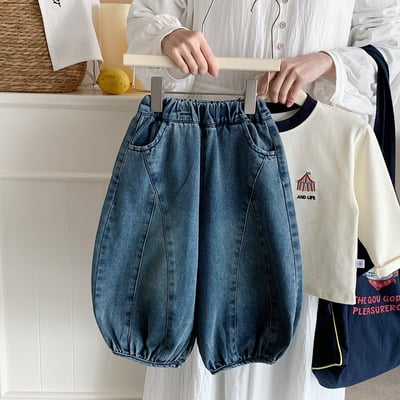 韓系寬鬆燈籠牛仔褲8