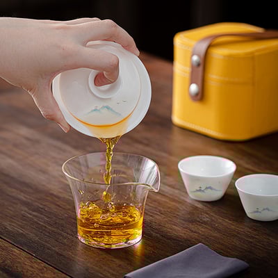 《羊脂玉旅行茶具組》附旅行收納盒10