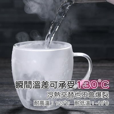 《雙層玻璃馬克杯》350ml3