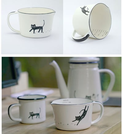 《可愛貓咪 - 琺瑯量杯》500ml6