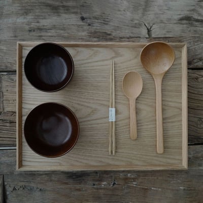 《日式原木托盤 》 橡木/胡桃木7