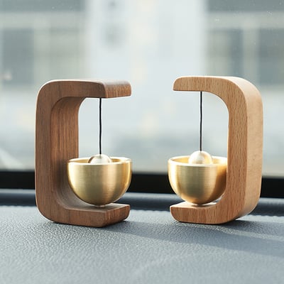 《日式實木多巴胺風鈴/U形》櫸木/胡桃木10