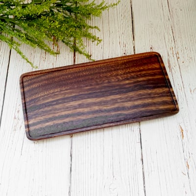 《胡桃木長方形小托盤》10