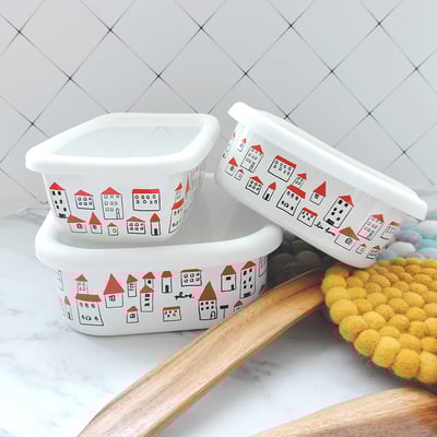 《日式彩繪琺瑯保鮮盒》4