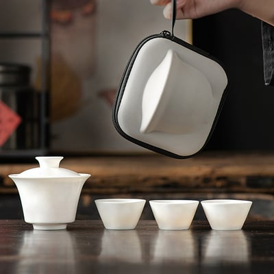 《羊脂玉快克杯茶具組》附旅行收納包6