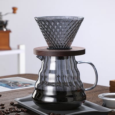 條紋咖啡壺/煙燻黑》500ml2