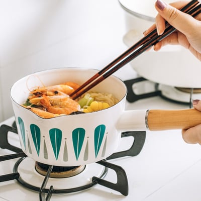 《日式葉子彩繪琺瑯鍋》15CM/1L4