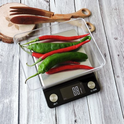 《5000g不鏽鋼防水電子秤》充電款/電池款 廚房秤 烘焙秤 料理秤1