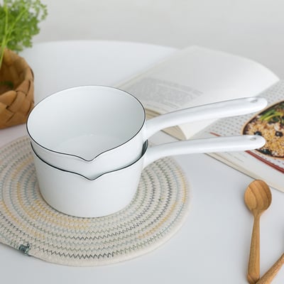 《日式加厚琺瑯單柄鍋》15cm/1000ml7