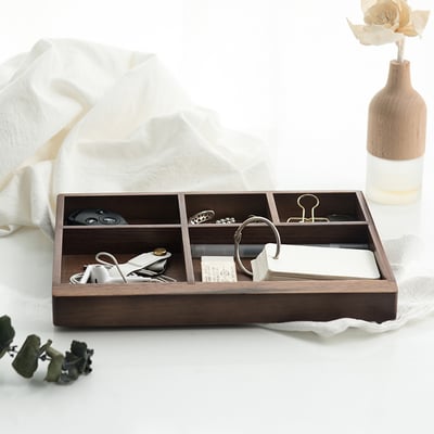 木製良品《玄關鑰匙收納盒》桌面茶几雜物收納盒3