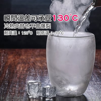 《耐熱雙層玻璃杯》350ml/450ml3