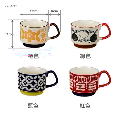 《日式田園風咖啡杯》300ml10