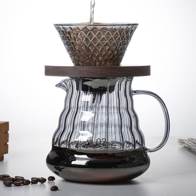 條紋咖啡壺/煙燻黑》500ml6