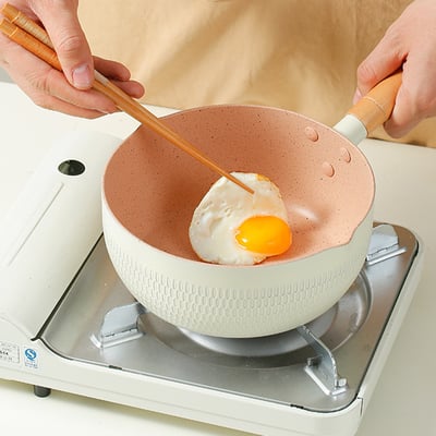 《日式原木炳陶瓷奶鍋》16cm/18cm9