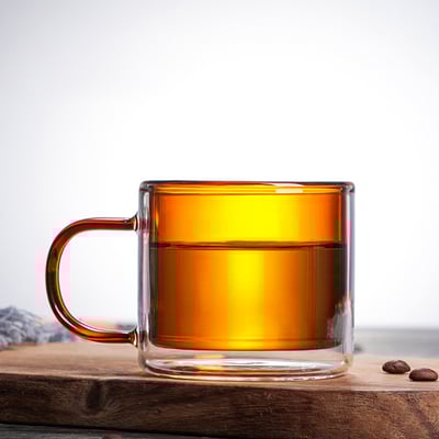 《彩色雙層咖啡杯》250ml8