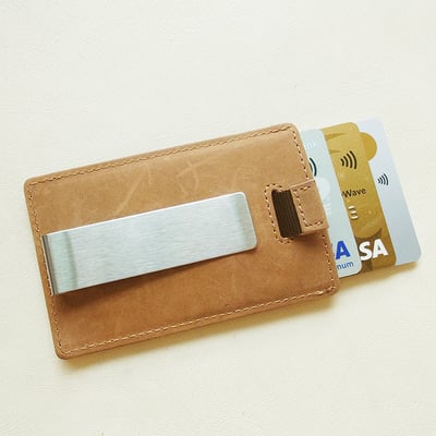 《薄款牛皮卡片夾》10