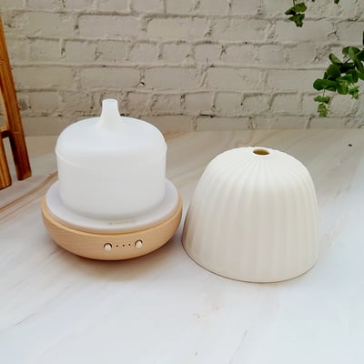 《白玉菊石實木底座香薰》180ml3