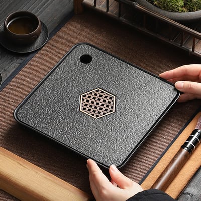 《仿烏金石蓄水式茶盤》6