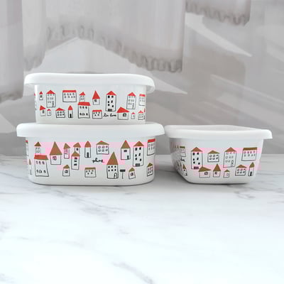 《日式彩繪琺瑯保鮮盒》8