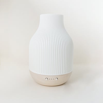 《白玉條紋原木底座香薰機180ml》竹子/橡木11