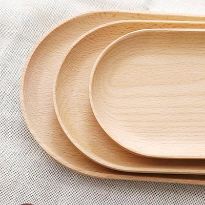 《日式橢圓木製餐盤》櫸木6