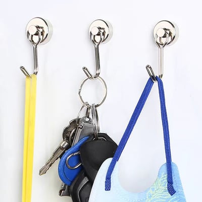 《磁吸金屬掛鉤》兩入組 廚房掛勾 居家收納 磁鐵掛鉤 掛鉤 生活收納4