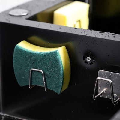 《不鏽鋼無痕掛架》2入組 多用途收納 居家收納 菜瓜布掛架 收納掛鉤9