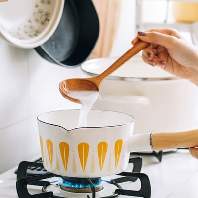 《日式葉子彩繪琺瑯鍋》15CM/1L2