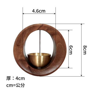 《日式實木多巴胺風鈴/O形》櫸木/胡桃木5