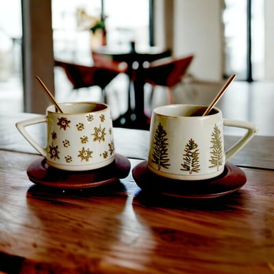 《復古陶瓷咖啡杯組》300ml10