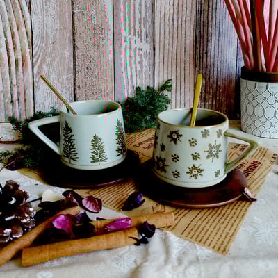 《復古陶瓷咖啡杯組》300ml8