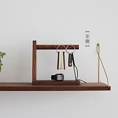 木製良品《ㄈ型鑰匙掛勾收納盒》5