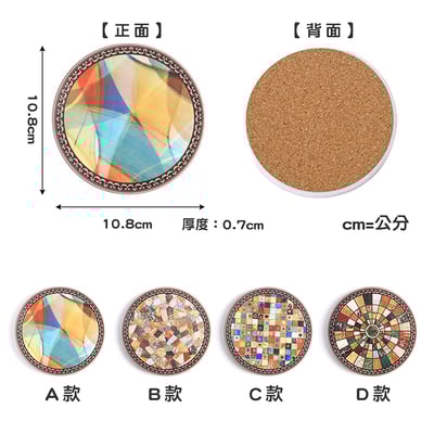 《矽藻土防滑杯墊》3